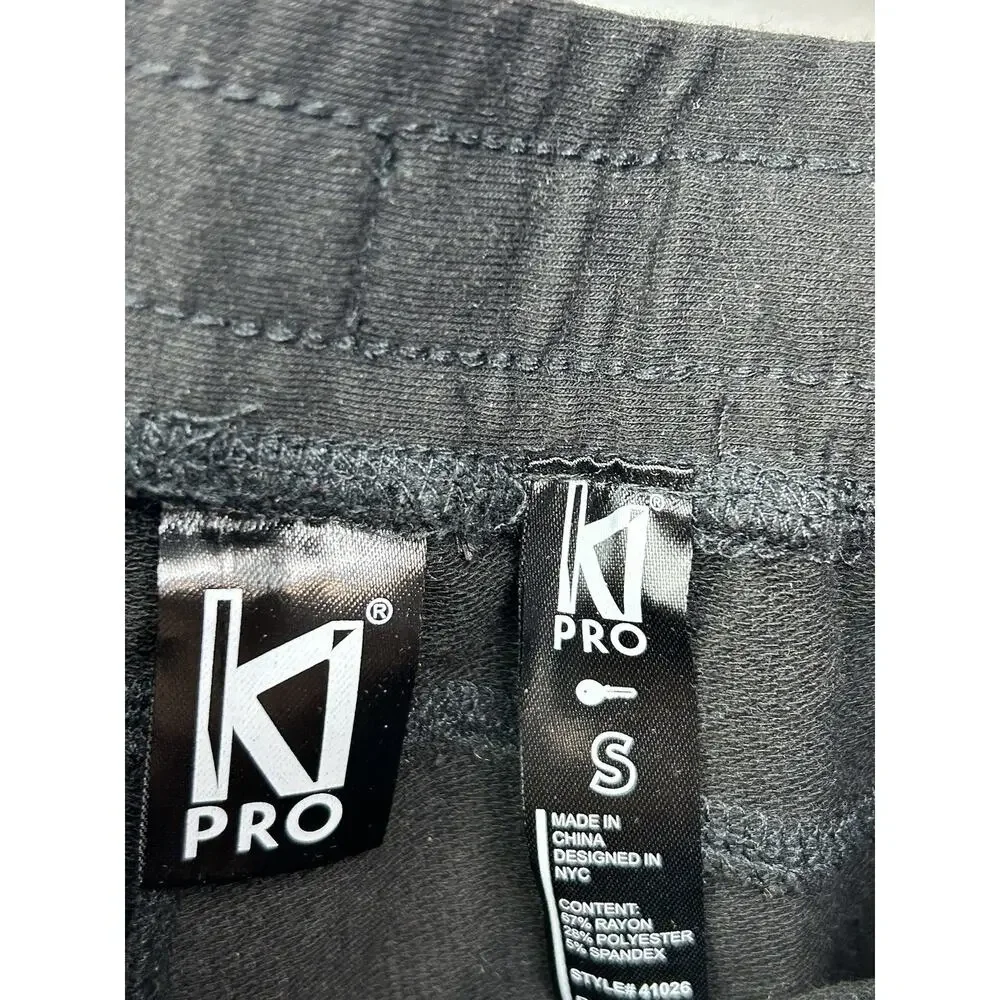 Ki Pro‎ Performance Joggers/Sweatpants Black Gold Striped Womens Small NEW